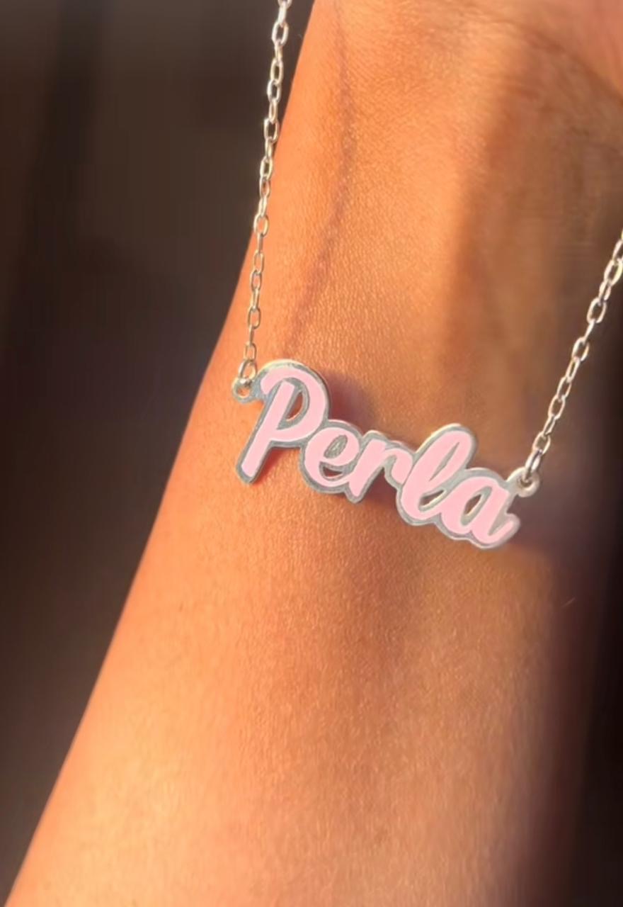 Pink disney necklace