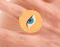 CIRCLE RING WITH ZIRCON