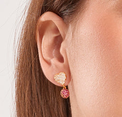 COLORFUL HEART EARRINGS