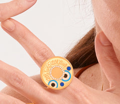 CIRCLE RING WITH ZIRCON