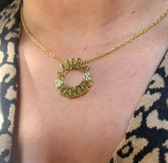 TWO NAMES NECKLACE WITH ZIRCON