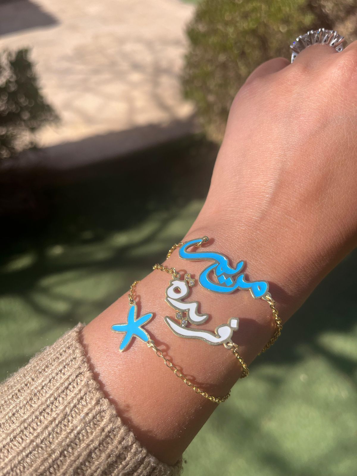 Blue star bracelet