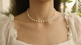 Natural pearl necklace