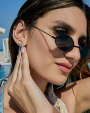 Heart Earrings wtih Zircon