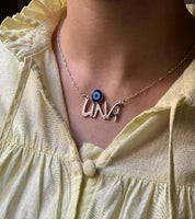 Disney Name Necklace With Evil Eye On Dot