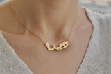 Dots Zircon Name Necklace