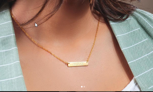 SIDE BAR NAME NECKLACE