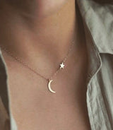 Cresent Necklace with Star