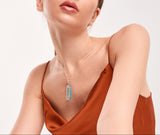Blue Hieroghlypic Necklace
