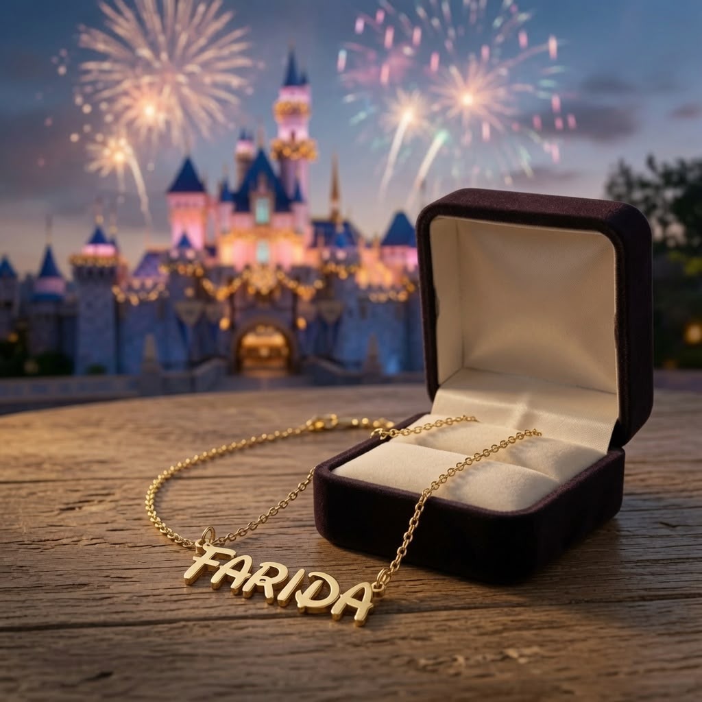 Disney name necklace