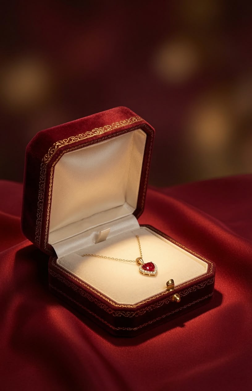 Red heart necklace