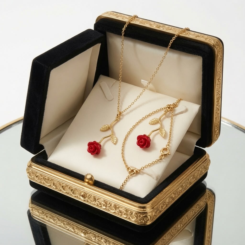 Set flower gold touch