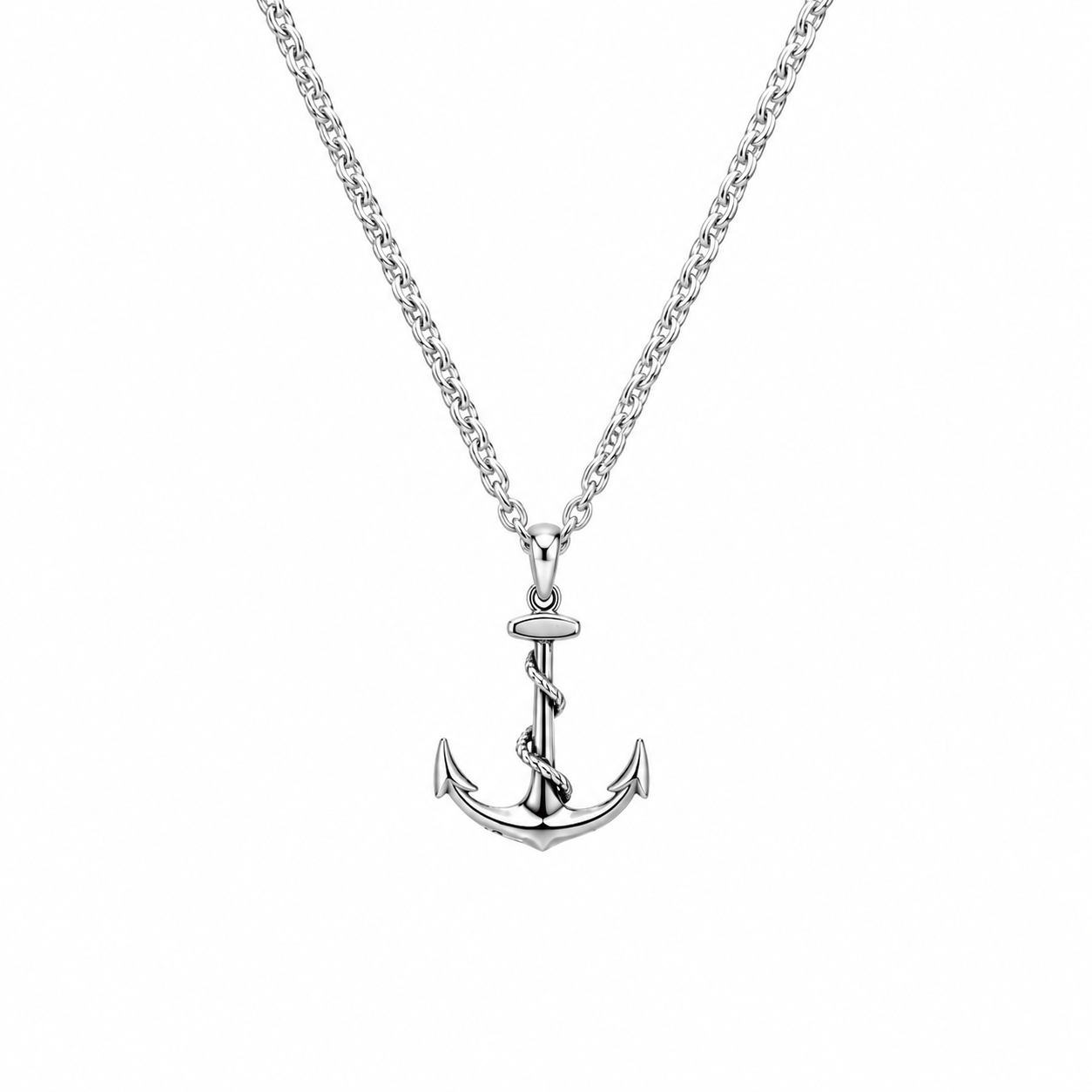 Sterling Silver Anchor Necklace