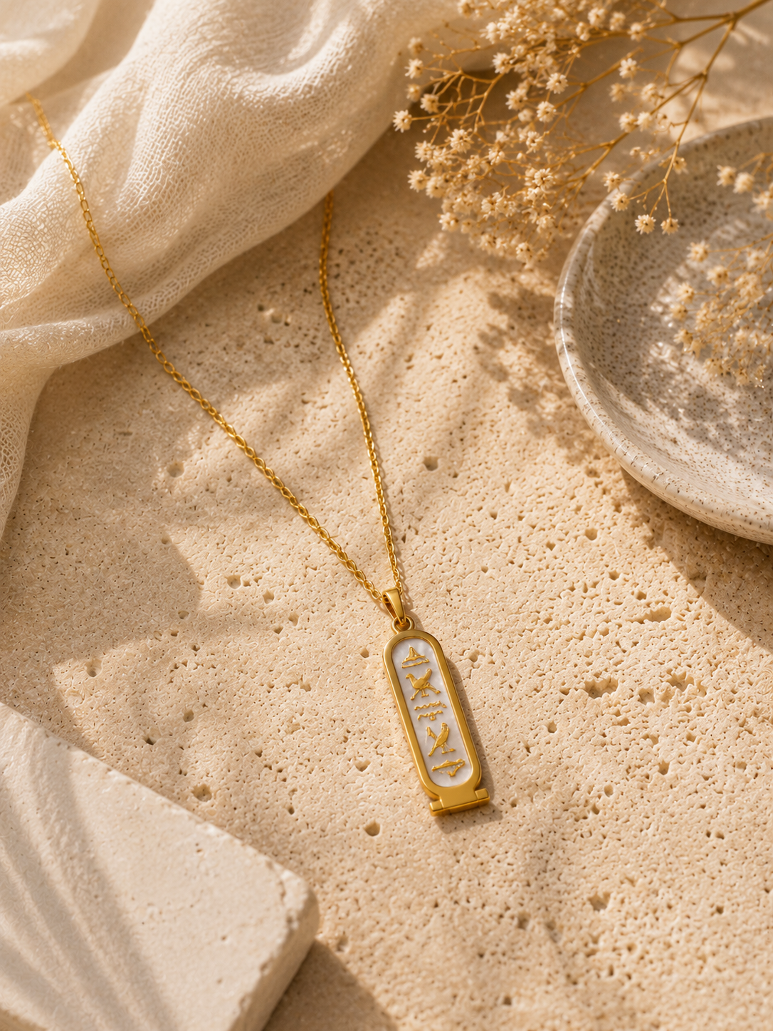 Golden Hieroglyphic Necklace