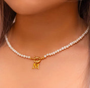 Pearls Necklace With Letter