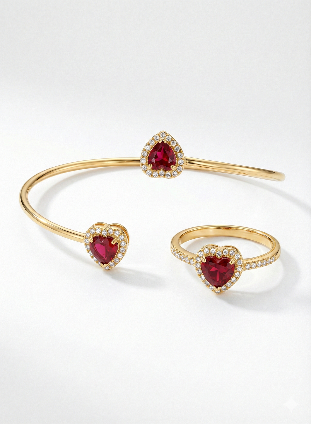 RED HEART STONE SMALL SET