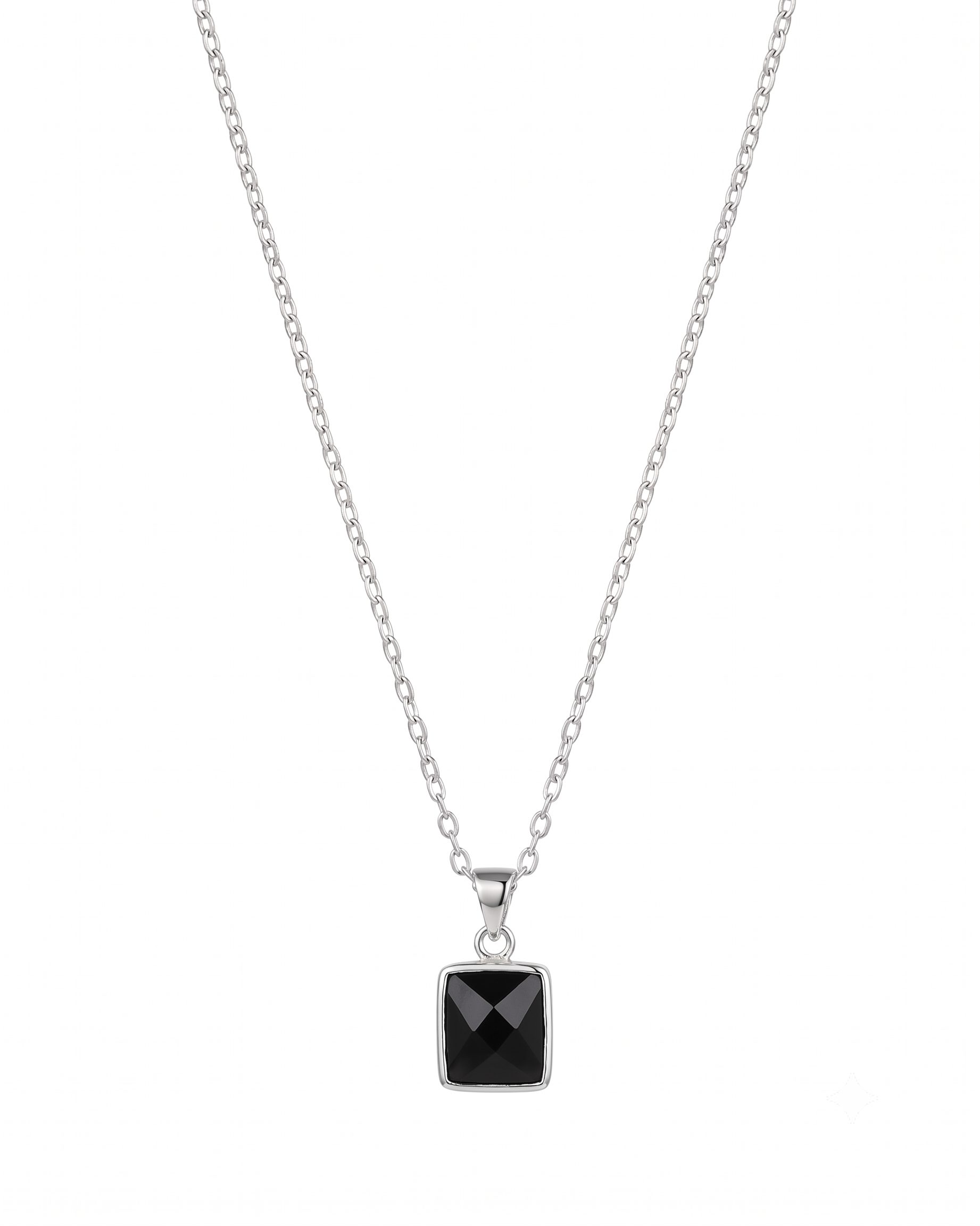 Small Black Stone Necklace