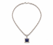 Thick Blue Stone Necklace