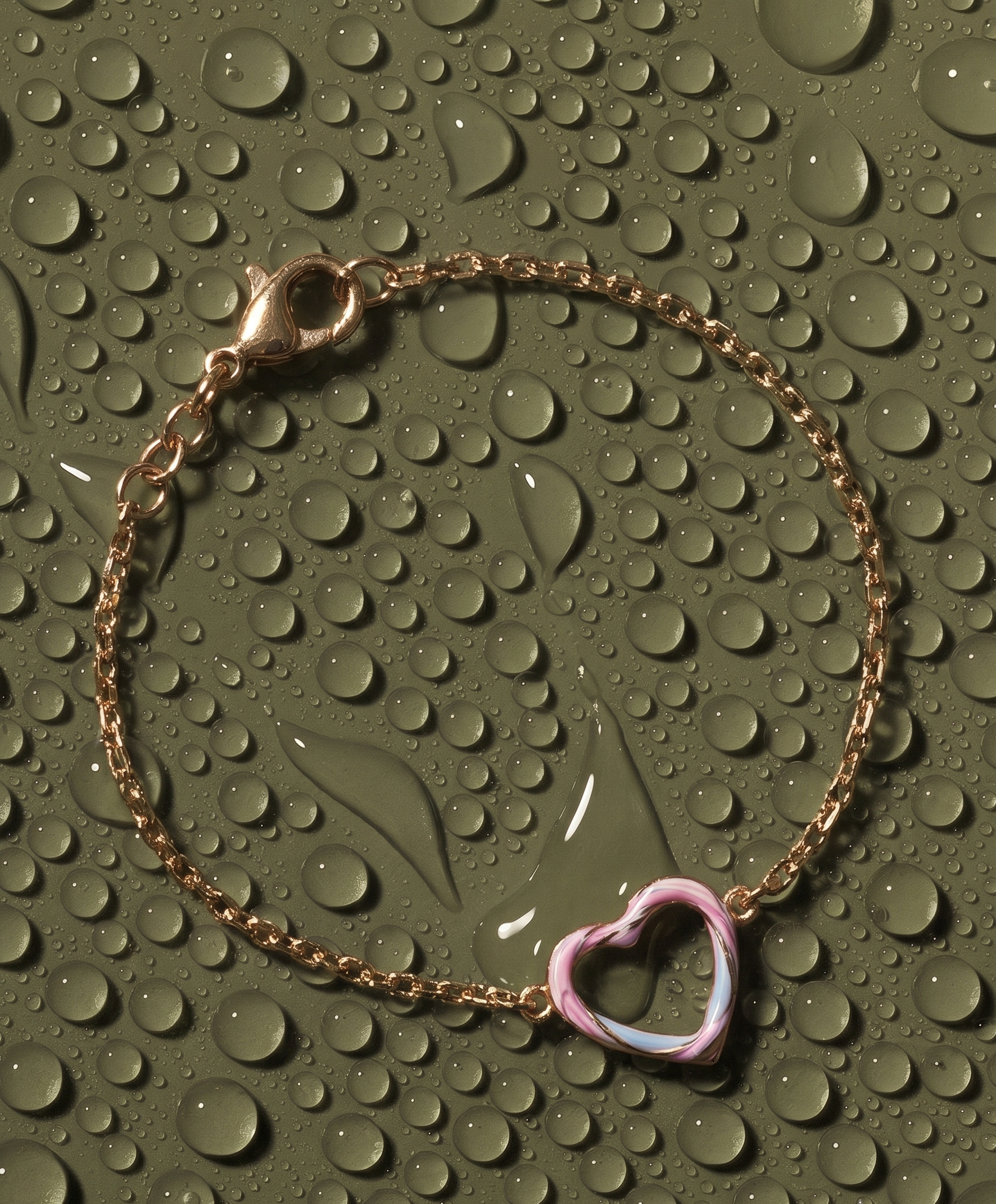 Rose Gold Heart Bracelet