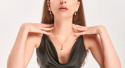 Green Pearl Pendant With Zircon Set
