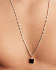 BLACK STONE NECKLACE