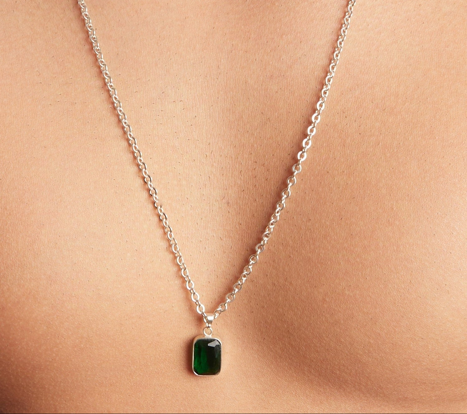 Big Green Stone Necklace