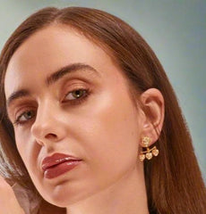 4 HEART COLORED ZIRCONS STUD EARINGS