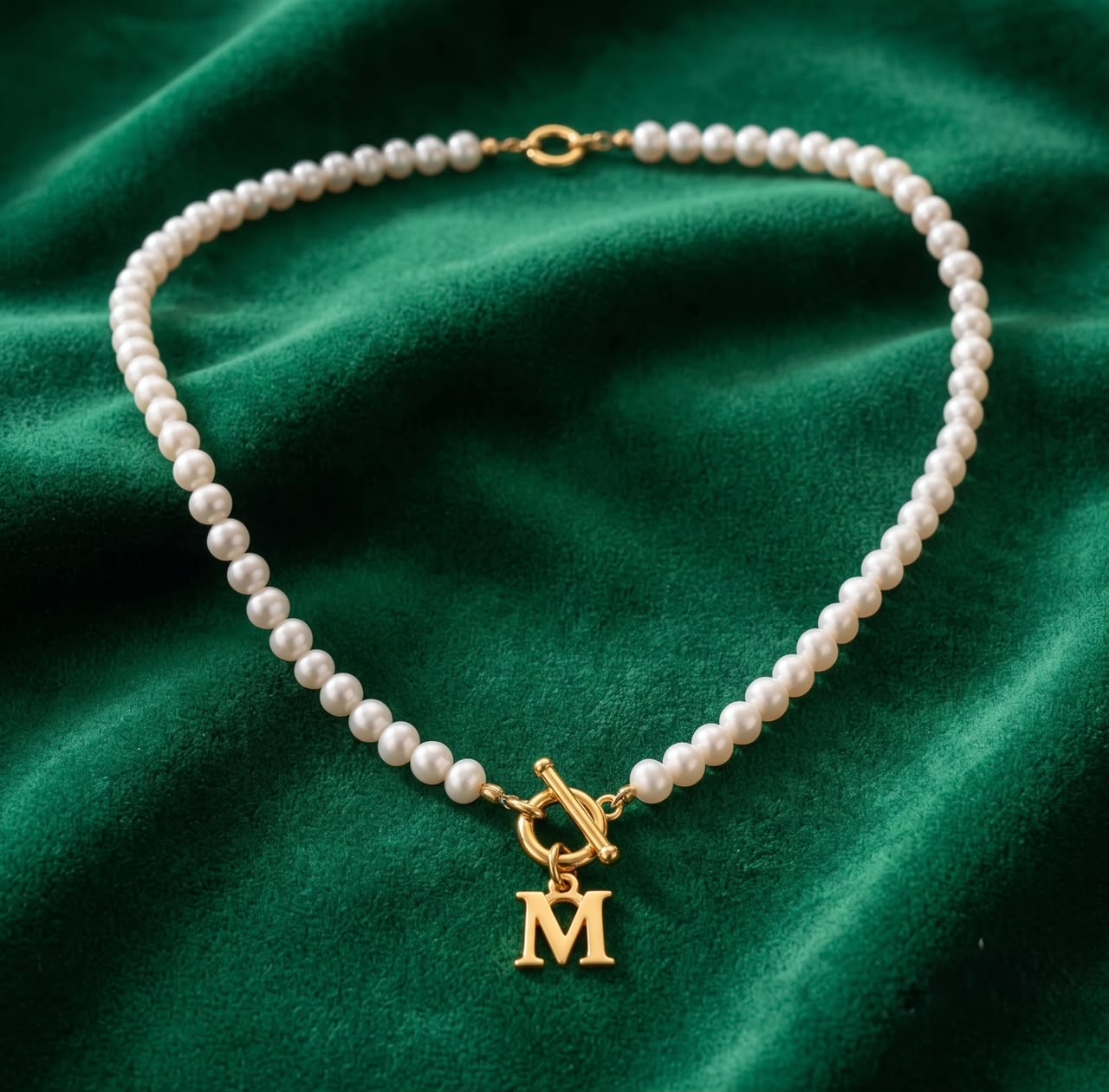 Pearls Necklace With Letter