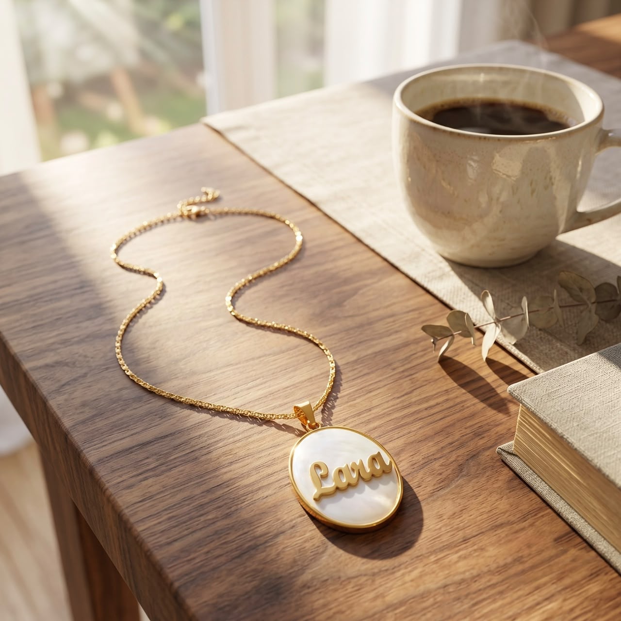 Big White Seashell Necklace