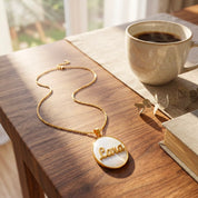 Big White Seashell Necklace