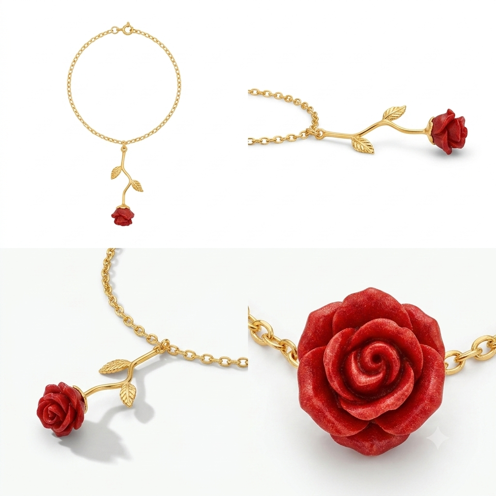 Red Flower Bracelet