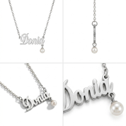 Name Necklace with Pearls