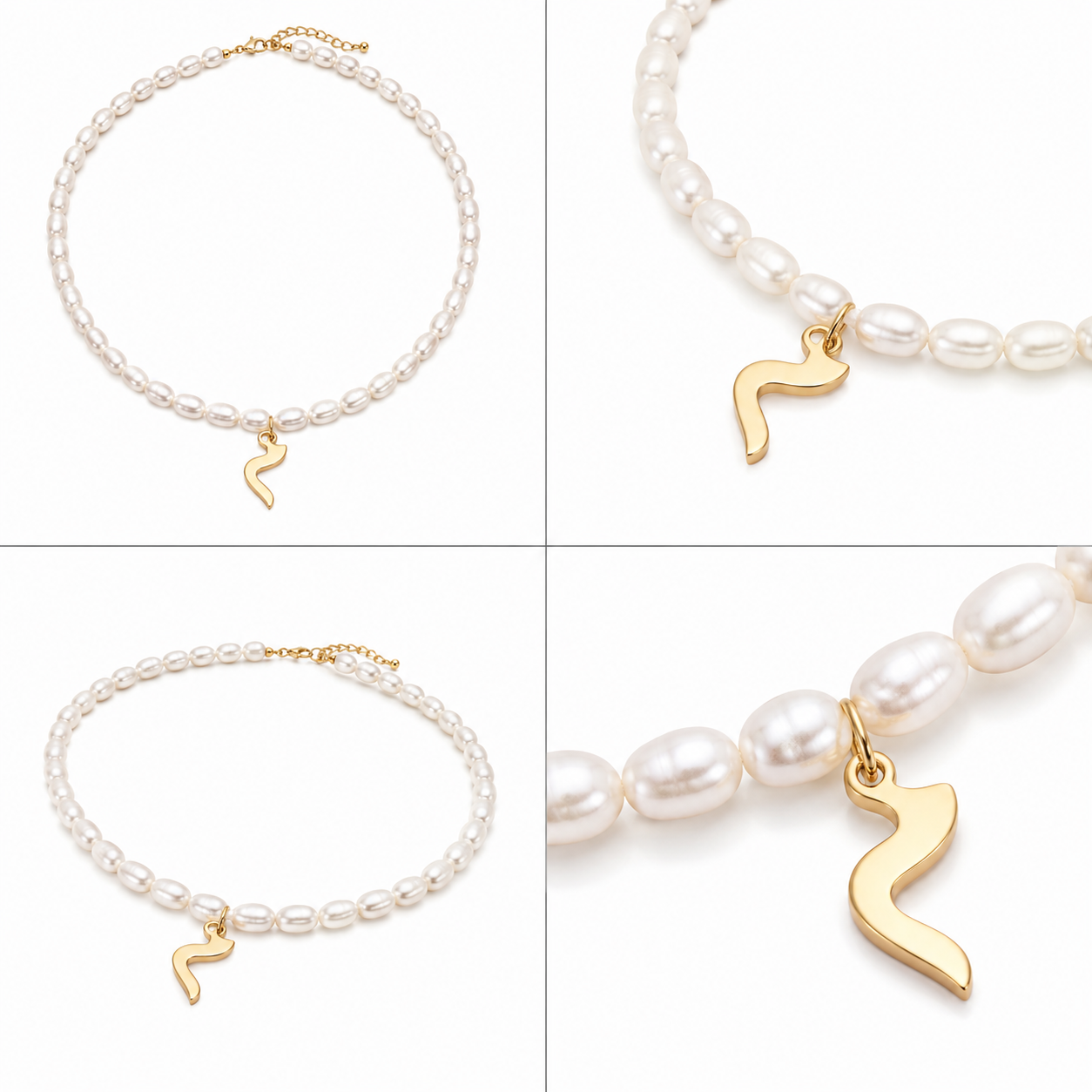 Pearls Necklace With Letter