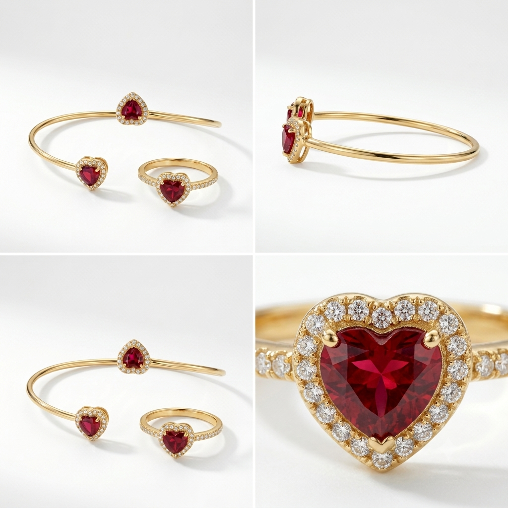 Red Heart Stone Small Set