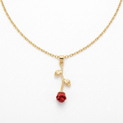 Red Flower Necklace