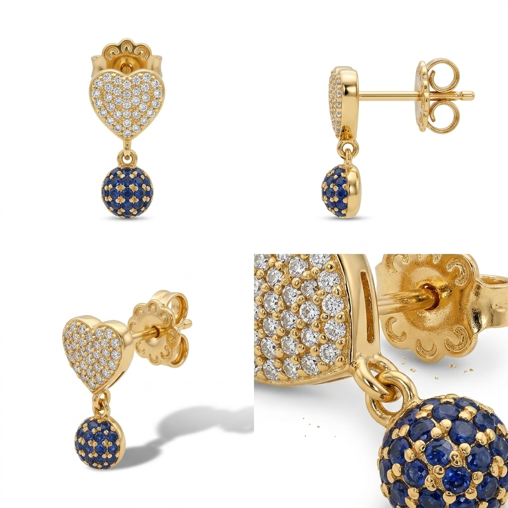 Colourful Heart Earrings