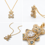 Golden TeadyBear Necklace