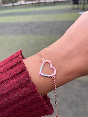 Rose Gold Heart Bracelet