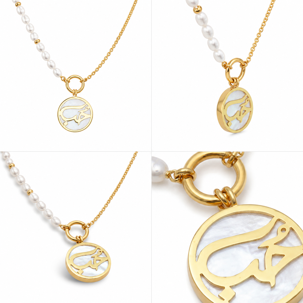 Circle Seashell Necklace With Pearl