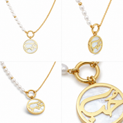 Circle Seashell Necklace With Pearl