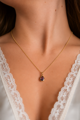 Amethyst Drop Necklace
