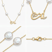 Name Necklace With Four Seashells
