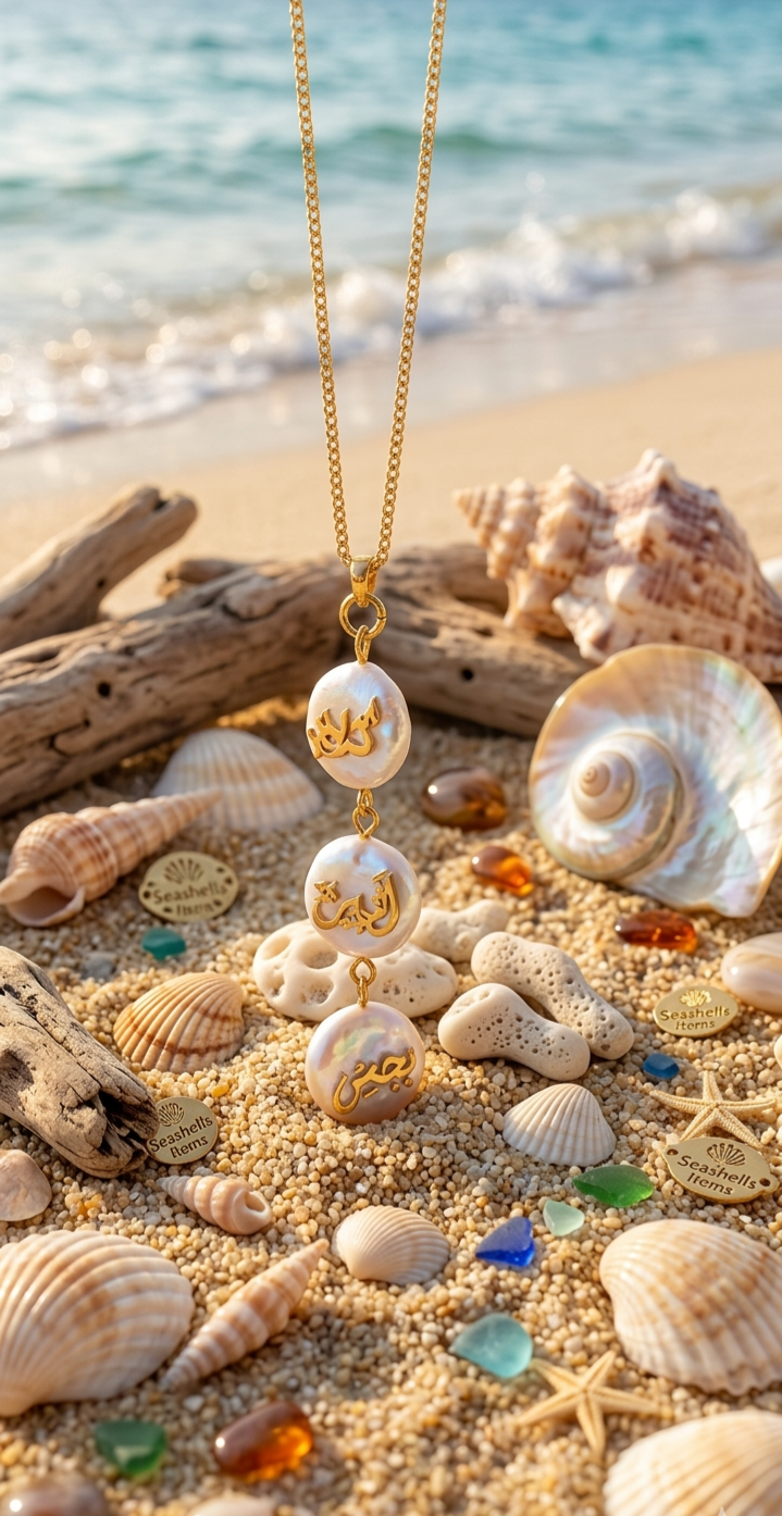 3 Natural Seashells Necklace