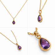 Amethyst Drop Necklace
