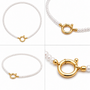 Pearl Necklace With Wide Ring