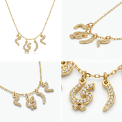 Letters Zircon Necklace