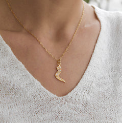 LETTER ZIRCON NECKLACE