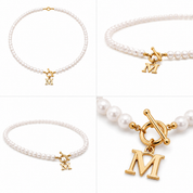 Pearls Necklace With Letter