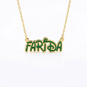 Green Disney Name Necklace