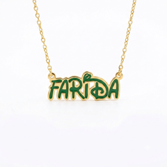 Green Disney Name Necklace